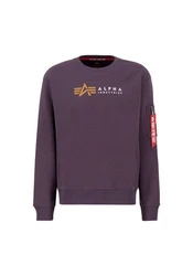 Alpha Industries Sweatshirt Alpha Label Sweater für Herren Dunkelblau/Lila/Rot/Fliederfarben/Rosa