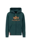 ALPHA INDUSTRIES Sweatjacke Dunkelgrün/Grün