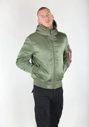 Alpha Industries Bomberjacke MA-1 Hooded Dunkelgrün/Grün
