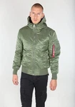 Alpha Industries Bomberjacke MA-1 Hooded Dunkelgrün/Grün