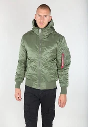 Alpha Industries Bomberjacke MA-1 Hooded Dunkelgrün/Grün