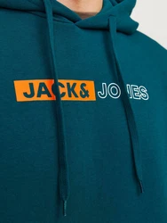 Jack & Jones Sweatshirt JJECORP LOGO SWEAT HOOD PLAY NOOS Grün/Türkis