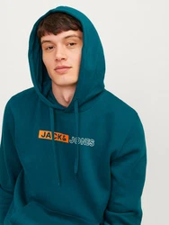 Jack & Jones Sweatshirt JJECORP LOGO SWEAT HOOD PLAY NOOS Grün/Türkis