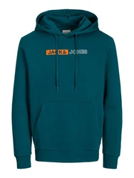 Jack & Jones Sweatshirt JJECORP LOGO SWEAT HOOD PLAY NOOS Grün/Türkis