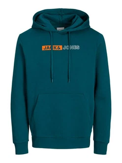 Jack & Jones Sweatshirt JJECORP LOGO SWEAT HOOD PLAY NOOS Grün/Türkis