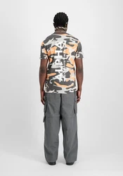 Alpha Industries T-Shirt Backprint T Camo Dunkelgrün/Orange/Rot/Mischfarben