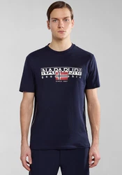 Napapijri T-Shirt Style AYLMER marine/hellrot/wei