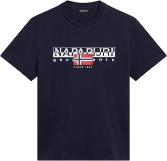 Napapijri T-Shirt Style AYLMER marine/hellrot/wei