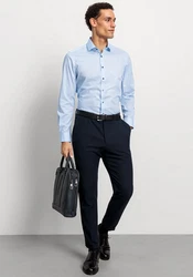 OLYMP Businesshemd Level Five body fit Dunkelblau/Hellblau/Blau