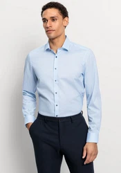OLYMP Businesshemd Level Five body fit Dunkelblau/Hellblau/Blau