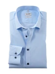OLYMP Businesshemd Level Five body fit Dunkelblau/Hellblau/Blau