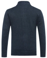 Allthemen Cardigan Herren Strickjacke mit Reißverschluss Dunkelblau/Blau
