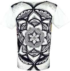 Guru-Shop T-Shirt Mirror T-Shirt weiß