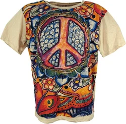 Guru-Shop T-Shirt Mirror T-Shirt beige