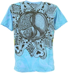 Guru-Shop T-Shirt Mirror T-Shirt blau