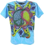 Guru-Shop T-Shirt Mirror T-Shirt blau
