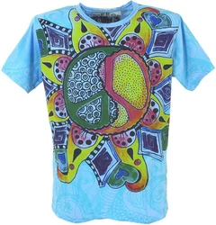 Guru-Shop T-Shirt Mirror T-Shirt blau