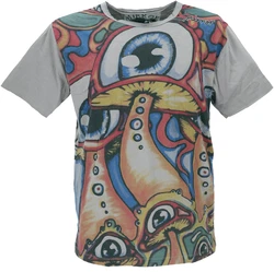 Guru-Shop T-Shirt Mirror T-Shirt Pilz/Taupe