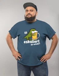 MoonWorks Print-Shirt Herren T-Shirt T-Rex Dino 