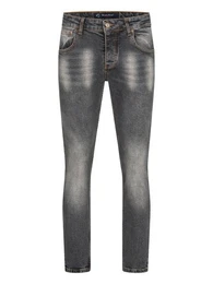 Regular-fit-Jeans Herren Jeans Stonewashed Dunkelgrau RC-2405