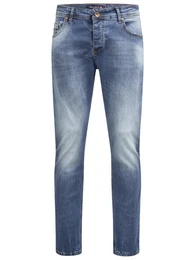 Straight-Jeans Herren Jeans Stonewashed Blau RC-2282