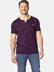 Jan Vanderstorm T-Shirt HAFTOR Dunkelblau/Lila/Dunkelrot