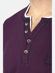 Jan Vanderstorm T-Shirt HAFTOR Dunkelblau/Lila/Dunkelrot