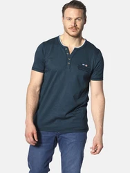 Jan Vanderstorm T-Shirt HAFTOR Hellblau/Dunkelblau/Blau