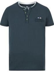 Jan Vanderstorm T-Shirt HAFTOR Hellblau/Dunkelblau/Blau