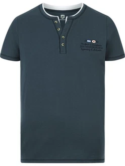 Jan Vanderstorm T-Shirt HAFTOR Hellblau/Dunkelblau/Blau