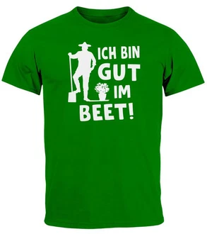 MoonWorks Print-Shirt Herren T-Shirt Ich bin gut im Beet Wortspiel Fun-Shirt Party Urlaub