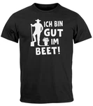 MoonWorks Print-Shirt Herren T-Shirt Ich bin gut im Beet Wortspiel Fun-Shirt Party Urlaub Schwarz/Hellgrün/Silber/Dunkelgrau/Braun