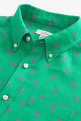 Next Leinenhemd mit originellen Prints (1-tlg) 