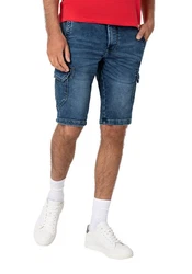 TIMEZONE Cargoshorts Cargo Jeans Shorts Kurze Bermuda Hose (5512) Blau (5512)