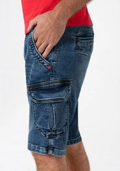 TIMEZONE Cargoshorts Cargo Jeans Shorts Kurze Bermuda Hose (5512) Blau (5512)