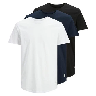 JACK & JONES T-Shirt JJENoa Dunkelblau/Weiß/Schwarz
