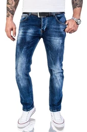 Regular-fit-Jeans Herren Jeans Stonewashed Blau RC-2110A