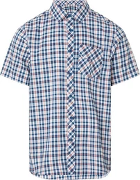 Kurzarmhemd Armon M - Herren Hemd - blau/wei/rot