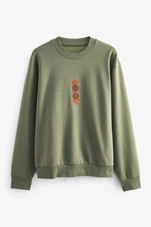 Next Sweatshirt Grafik-Sweatshirt mit Rundhalsausschnitt