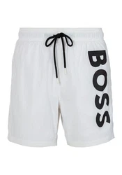 BOSS Badeshorts Octopus Weiß/Rosa/Braun/Grün