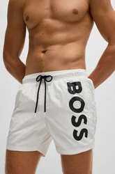 BOSS Badeshorts Octopus Weiß/Rosa/Braun/Grün