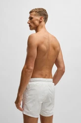 BOSS Badeshorts Octopus Weiß/Rosa/Braun/Grün