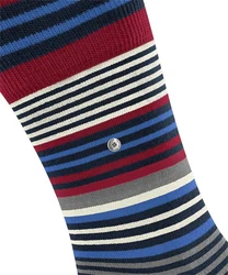 Burlington Socken Stripe Mischfarben/Dunkelblau