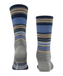 Burlington Socken Stripe Blau/Grau/Dunkelblau/Beige/Hellblau/Mischfarben