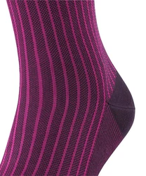 FALKE Socken Oxford Stripe  Lila/Rosa