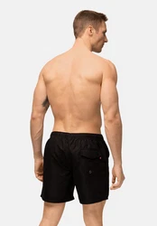 DANISH ENDURANCE Badehose Swim Shorts Herren Schwarz/Rot/Dunkelrot