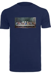 Mister Tee T-Shirt Dunkelblau/Hellblau/Blau