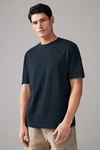 Next T-Shirt aus schwerem Stoff Dunkelblau/Blau