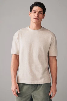 Next T-Shirt aus schwerem Stoff Khaki/Beige/Gold Next T-Shirt aus schwerem Stoff Khaki/Beige/Gold