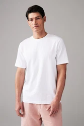 Next T-Shirt aus schwerem Stoff Weiß/Creme